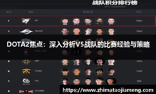 DOTA2焦点：深入分析V5战队的比赛经验与策略